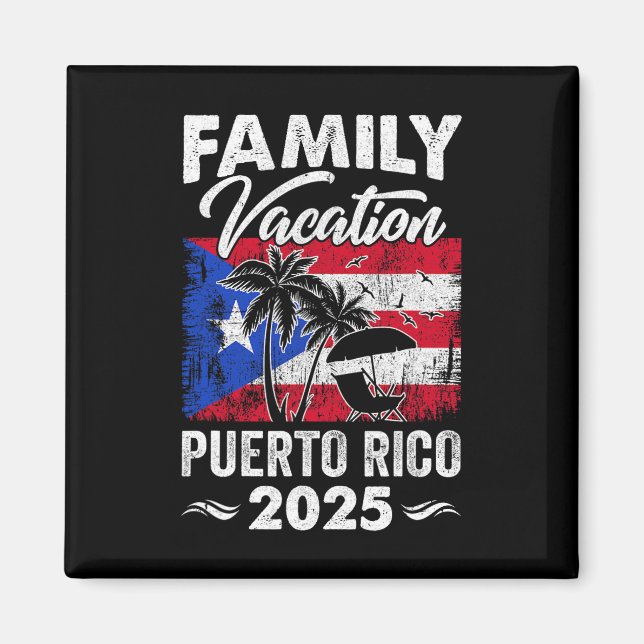 Íman Férias Familiares Porto Rico 2025 Beach Summer Vac (Frente)