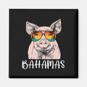 Íman Férias Familiares Retro Bahamas Porcos Bahamas Sou