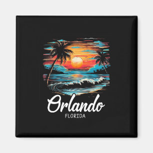 Íman Férias Familiares Retro Sunset Florida Orlando