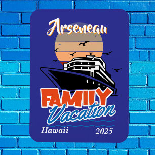 Íman Férias Familiares Sunset Personalizar Azul