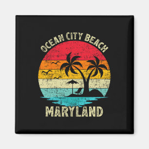 Íman Férias Familiares Vintage Retro Maryland Ocean Cit