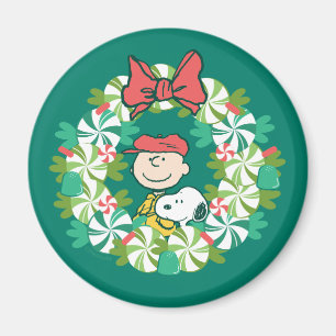 Íman Férias Felizes Peppermint Candy Wreath