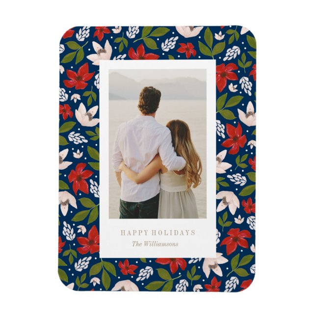 Íman Férias Festivas Floral (Vertical)