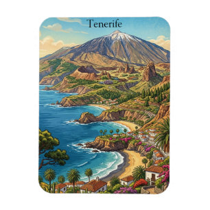 Íman Férias na Praia de Tenerife Ilhas Canárias Retrô