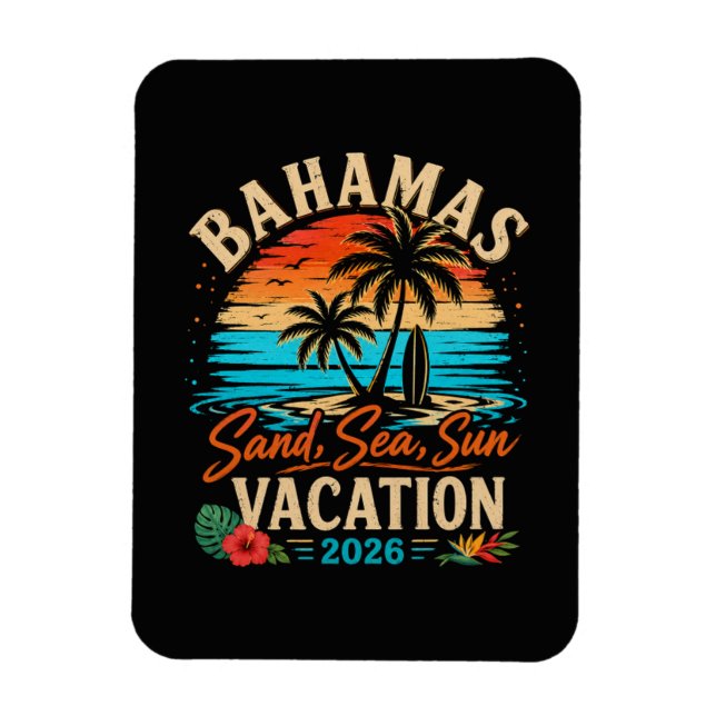 Íman Férias Sol Areia Mar Bahamas 2026 (Vertical)