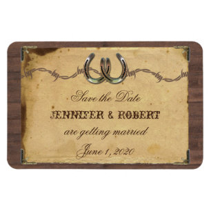 Íman Ferraduras rústicas do país que Wedding economia