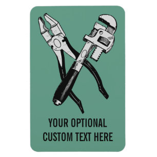 Íman FERRAMENTAS texto personalizado e ímã colorido