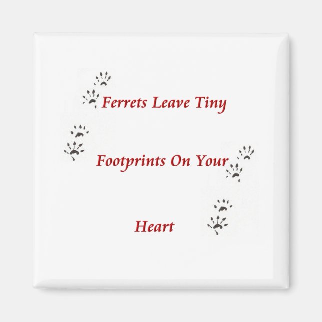 Íman Ferret Pawprint Magnet (Frente)