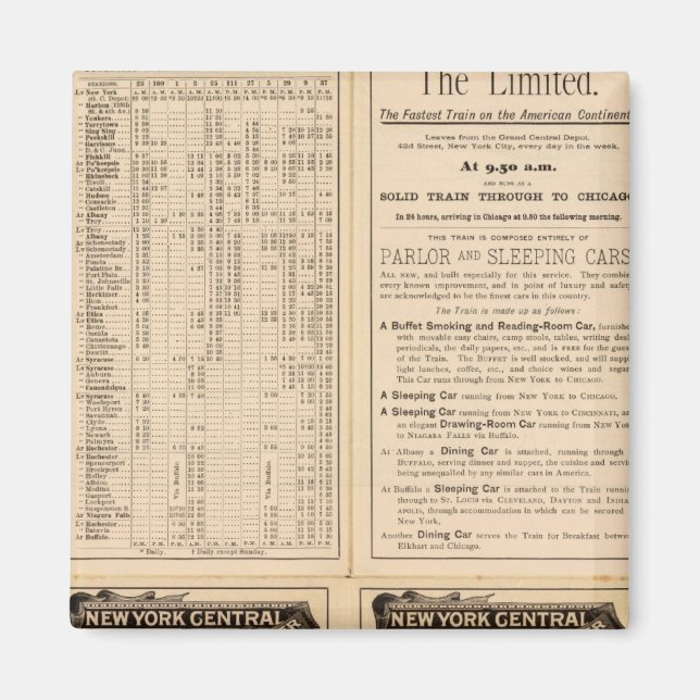 Íman Ferrovia Central de Nova Iorque e Rio Hudson 2 (Frente)