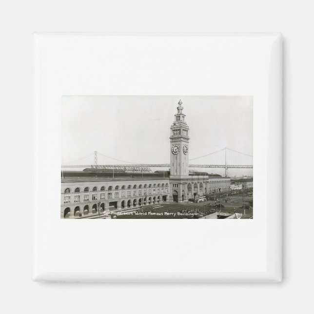 Íman Ferry Building, San Francisco Vintage (Frente)