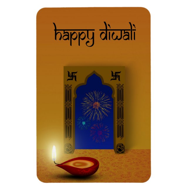 Íman FesHappy Diwali - Magneta flexível (Vertical)