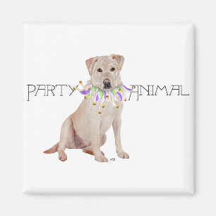 Íman Festa Animal do Labrador Amarelo