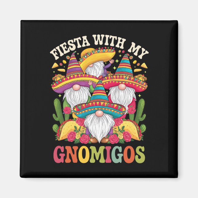 Íman Festa Com Meus Gnomigos Gnome Cinco De Maio (Frente)
