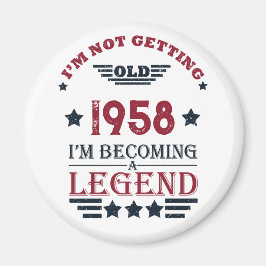 Íman Festa de aniversário de 65ª safra personalizada