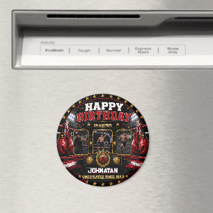Íman Festa de Aniversário de Boxe Personalizada Foto Ca