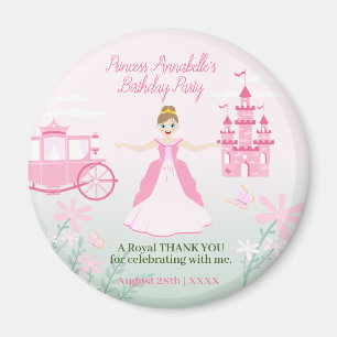 Íman Festa de aniversário de Fantasia Princesa Rosa