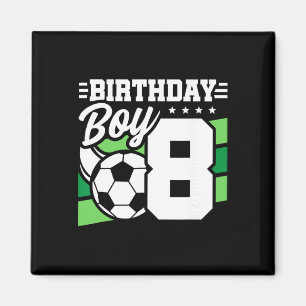 Íman Festa de Aniversário de Futebol - Menino de 8 Anos