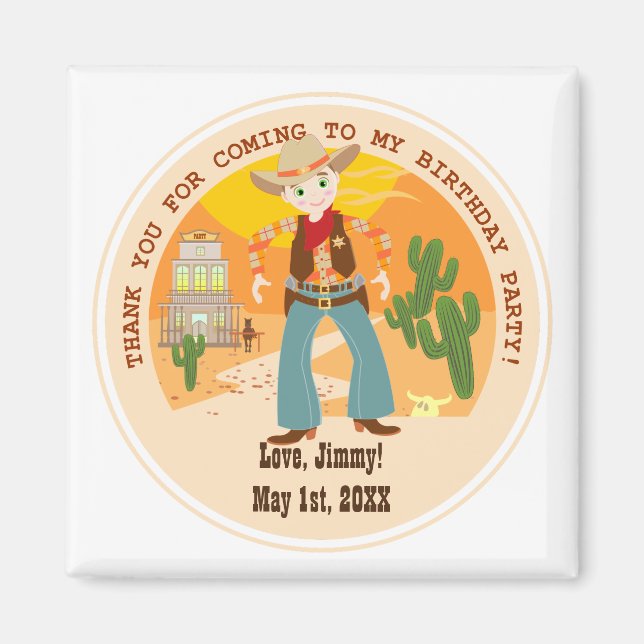 Íman Festa de aniversário de miúdo (Frente)