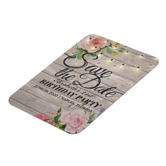 Íman Festa de aniversário Salvar As Luzes De Madeira Da (Left Side)