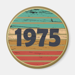 Íman Festa de aniversário vintage de 1975