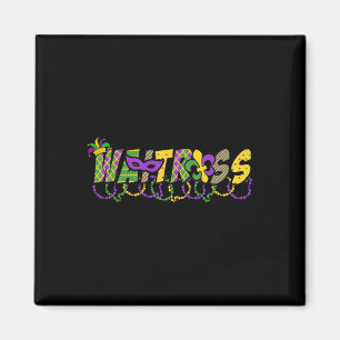 Íman Festa de Camisas Mardi Gras, Garçonete Engraçado M