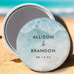 Íman Festa de Casamento de Praia de Watercolor Summer<br><div class="desc">Imagem do Partido Casamento de Praia de Watercolor Summer Adiciona texto personalizado às costas para fornecer quaisquer informações adicionais necessárias aos seus convidados.</div>