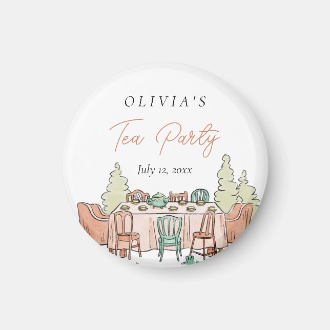 Íman Festa de chá, garota fofa (Frente)