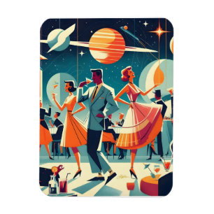 Íman Festa de Cocktail da Era Espacial de Meados do Séc