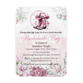 Íman Festa de Despedida de Solteira Caubói Vintage Rosa