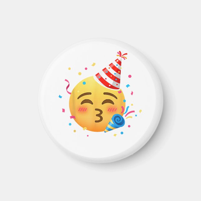 Íman Festa de Emoticon Divertido (Frente)