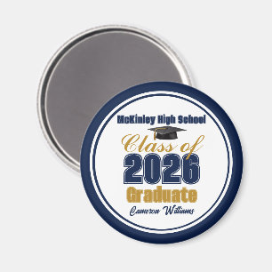 Íman Festa de Formatura da Turma de 2026 Azul Marinho D