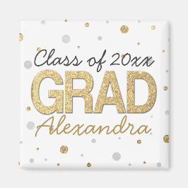 Íman Festa de formatura de Confetti Glitter Folha de Ou