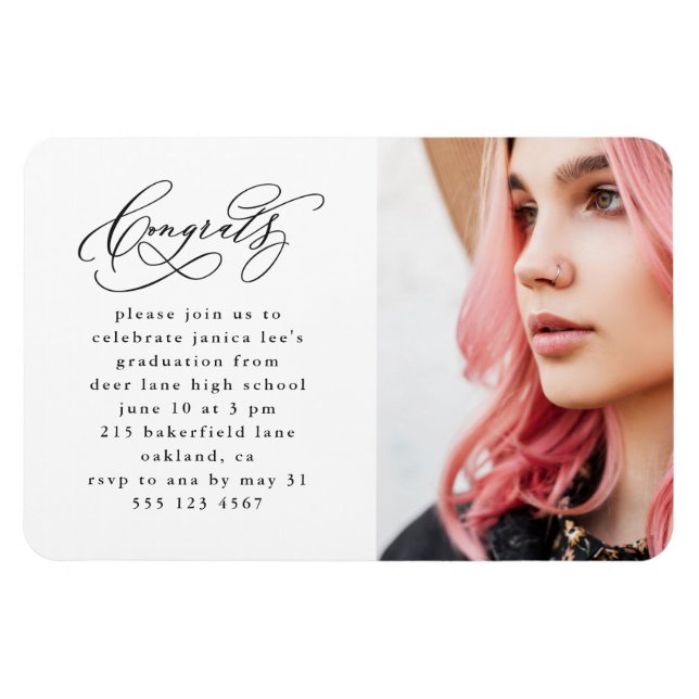 Íman Festa de formatura de Fotografias do Script Chic O (Horizontal)