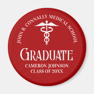 Íman Festa de Formatura Personalizada de Vermelho da Fa