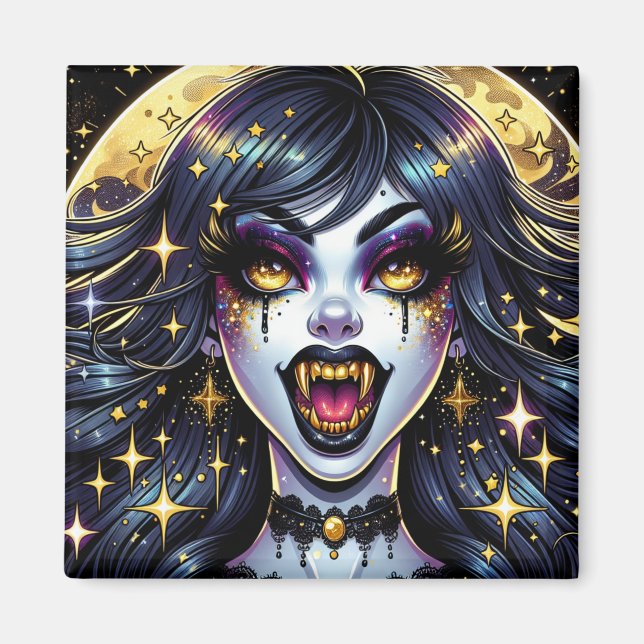 Íman Festa de Halloween do Vampiro do Estilo de Livro (Frente)