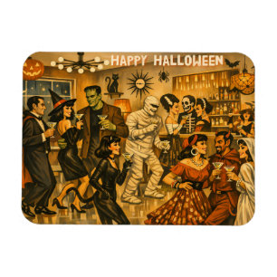 Íman Festa de Martini de Halloween dos Anos 50 no Estil