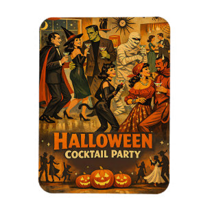 Íman Festa de Martini de Halloween Retro Meados do Sécu
