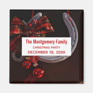 Íman Festa de Natal Suspensa de Ferradura Equestre