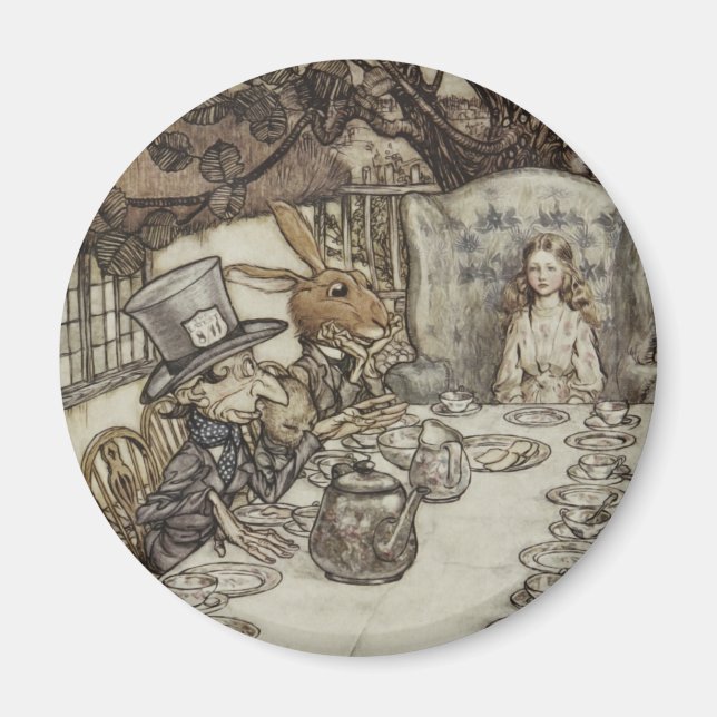 Íman Festa de Ódio do Coelho de Alice Birthday (Frente)