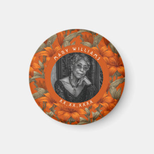 Íman Festa de Praia Temática de Lírios Personalizados n