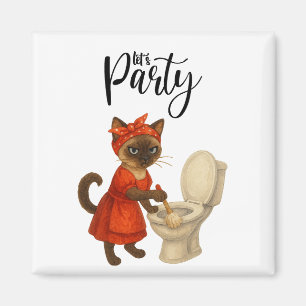Íman Festa de Vamos de Famílias de gatos siameses