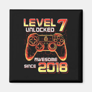 Íman Festa de Video Game Nível 7 Desbloqueado Aniversár