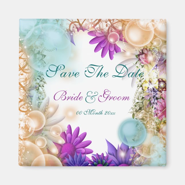 Íman Festa elegante tropical com tema de praia (Frente)