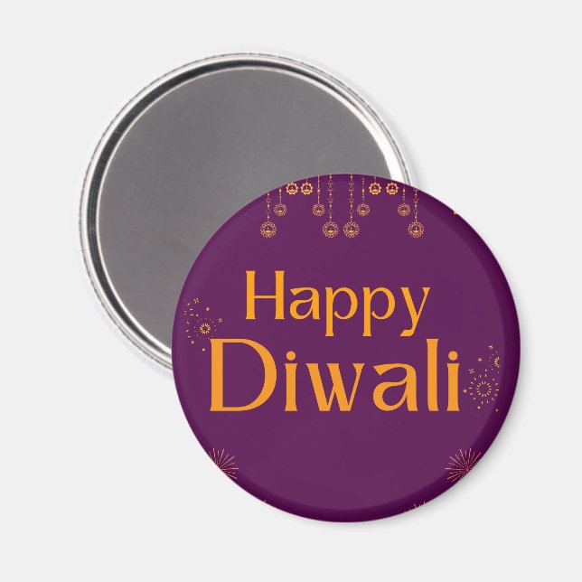 Íman Festa Feliz de Diwali  (Front/Back)