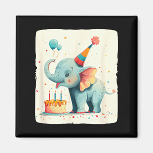 Íman Festa Grande Com Este Elefante Feliz Aniversário G