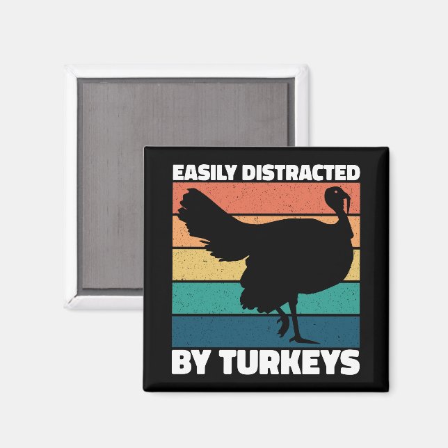 Íman Festa Legal De Proprietário Cuto Turkeys Facilment (Front/Back)