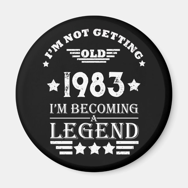 Íman Festa personalizada de aniversário de 40 anos de q (Frente)