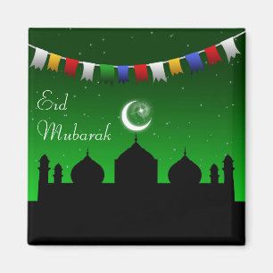Íman Festão colorida de Eid Mubarak