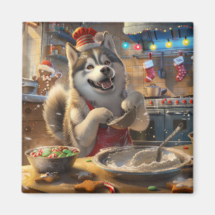 Íman Festas de Natal com Alaskan Malamute: Panificação 