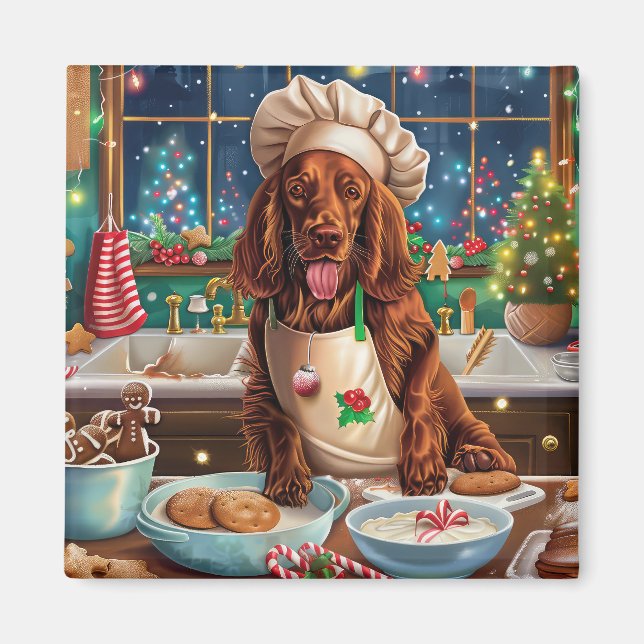 Íman Festas de Natal com Irish Setter: Panificação Fest (Frente)